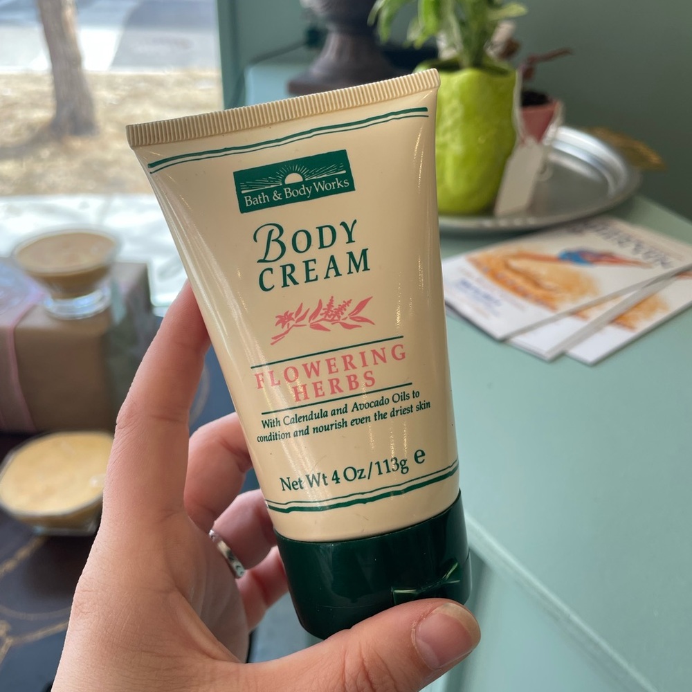 Vtg 90s Bath & Body Works Flowering Herbs Body Cream